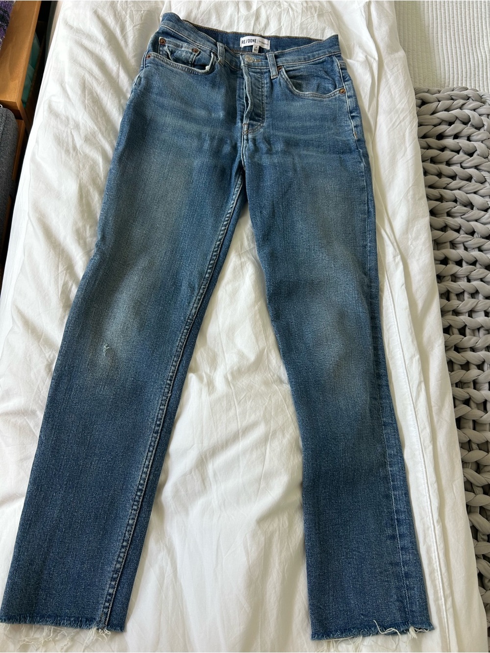 Re-done high rise ankle crop Jeans.